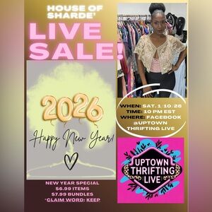 New Year FB Live Sale Special: Saturday 1/10/26‼️🛍️